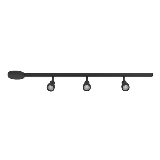 Eglo Schienensystem-Set Easyt Set 3 Spots 3-flammig GU10 Schwarz Aluminium 102x14cm 901653