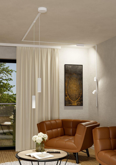 Eglo LED Schienenspot Tplus Slim Spot dimmbar 6,6W CCT warm-/tageslichtweiss 2700-6500K Weiss Ø5,5cm 901706