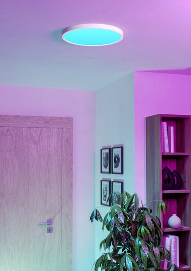 Eglo LED Aufbauleuchte Fueva 6-Z Smart dimmbar 17,5W RGB CCT warm-/tageslichtweiss 2700-6500K Zigbee IP44 Weiss Ø39cm 901726