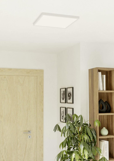 Eglo LED Aufbauleuchte Fueva 6-Z Smart dimmbar 17,8W RGB CCT warm-/tageslichtweiss 2700-6500K Zigbee IP44 Weiss 39x39cm 901729