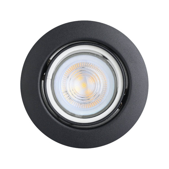 Eglo LED Einbauspot Favazzina 3-flammig GU10 3x 4W warmweiss 2700K Schwarz Stahl Ø9cm 901755