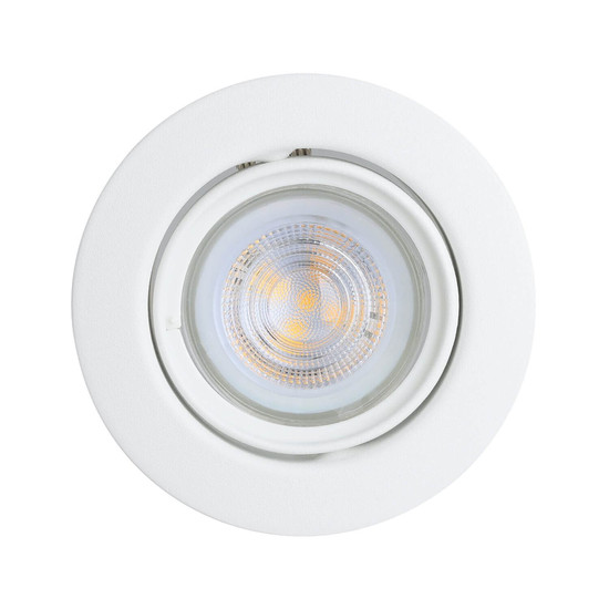 Eglo LED Einbauspot Favazzina 3-flammig GU10 3x 4W warmweiss 2700K Weiss Stahl Ø9cm 901756