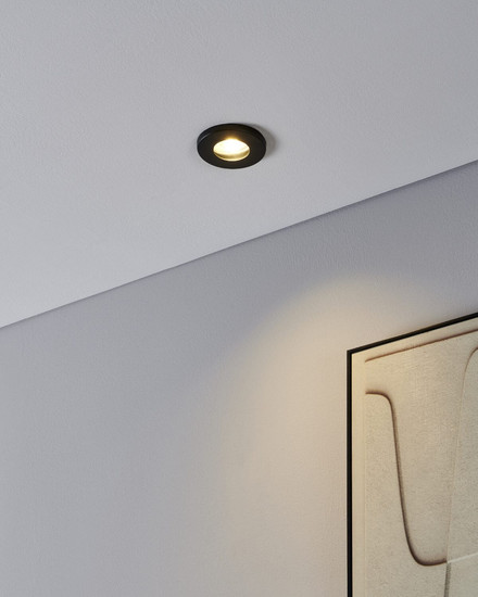 Eglo LED Einbauspot Favazzina 3-flammig GU10 3x 4W warmweiss 2700K IP44 Schwarz Klar Stahl Glas Ø8,5cm 901758