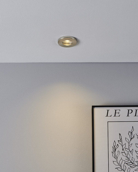 Eglo LED Einbauspot Favazzina 3-flammig GU10 3x 4W warmweiss 2700K IP44 Nickel-matt Klar Stahl Glas Ø8,5cm 901761