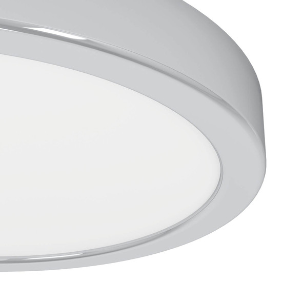 Eglo LED Aufbauleuchte Fueva 6 11,5W CCT warm-/neutral-/tageslichtweiss 2700/4000/6500K IP44 Chrom Stahl Ø21cm 901763