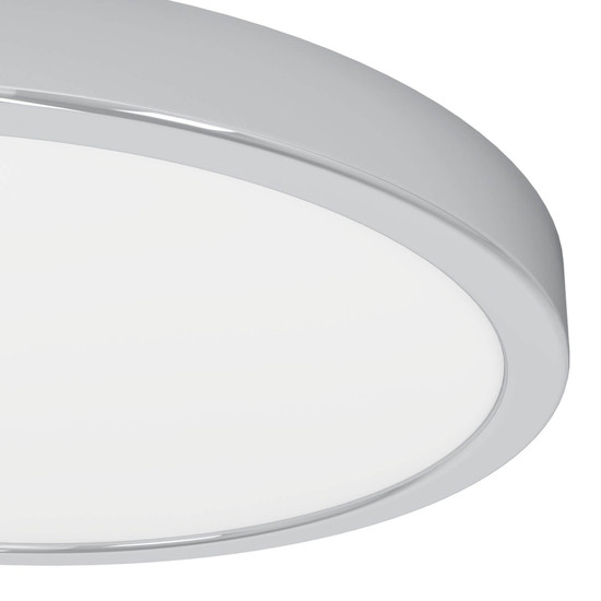 Eglo LED Aufbauleuchte Fueva 6 14,2W CCT warm-/neutral-/tageslichtweiss 2700/4000/6500K IP44 Chrom Stahl Ø28cm 901764
