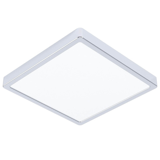Eglo LED Aufbauleuchte Fueva 6 13W CCT warm-/neutral-/tageslichtweiss 2700/4000/6500K IP44 Chrom Stahl 29x29cm 901767