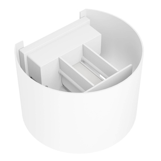 Eglo LED Außen-Wandleuchte Calpino 3 2-flammig 2x 2,8W warmweiss 3000K IP54 Weiss Klar Aluminium Glas 13,5x10cm 901843