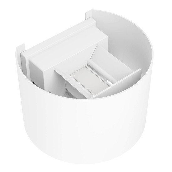 Eglo LED Außen-Wandleuchte Calpino 3 2-flammig 2x 2,8W warmweiss 3000K IP54 Weiss Klar Aluminium Glas 13,5x10cm 901843