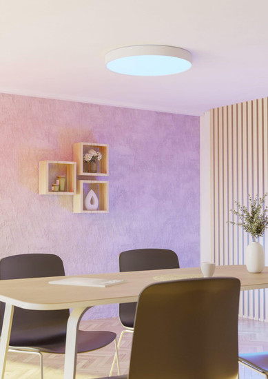 Eglo LED Deckenleuchte Gallizzi-Z Smart dimmbar 36,5W RGB CCT warm-/tageslichtweiss 2700-6500K Zigbee Weiss Ø69cm 901908