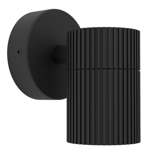 Eglo Außen-Wandleuchte Tomelloso GU10 IP44 Schwarz Klar Aluminium Glas 12x6cm 902037