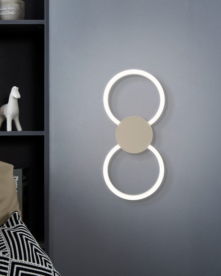 Eglo LED Wand-/Deckenleuchte Venticello 1 20,91W warmweiss 3000K Sandfarben Aluminium 66x30cm 902127