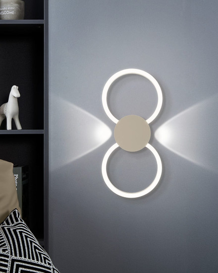 Eglo LED Wand-/Deckenleuchte Venticello 1 20,91W warmweiss 3000K Sandfarben Aluminium 66x30cm 902127