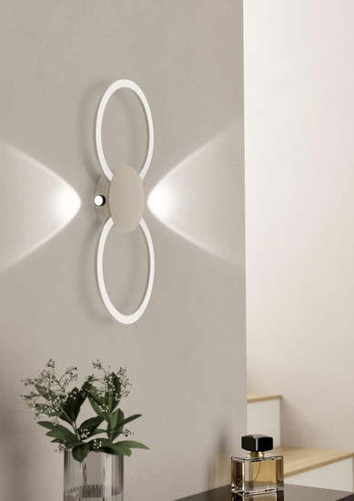 Eglo LED Wand-/Deckenleuchte Venticello 1 20,91W warmweiss 3000K Sandfarben Aluminium 66x30cm 902127