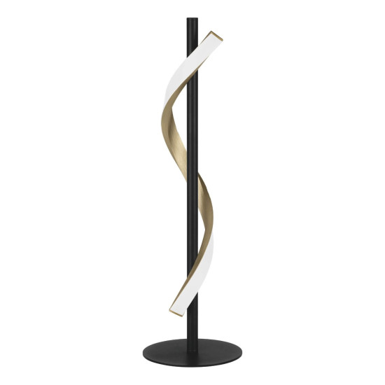 Eglo LED Tischleuchte Conaprato dimmbar 8,8W CCT warm-/tageslichtweiss 2700-6500K Schwarz Messing-gebürstet Aluminium Stahl 46,5x16,5cm 902137