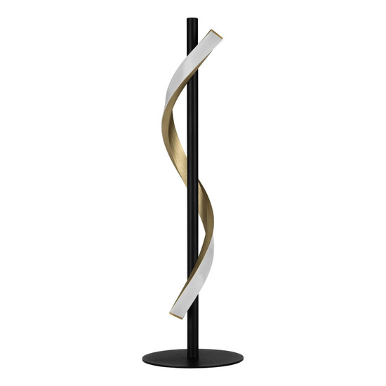 Eglo LED Tischleuchte Conaprato dimmbar 8,8W CCT warm-/tageslichtweiss 2700-6500K Schwarz Messing-gebürstet Aluminium Stahl 46,5x16,5cm 902137