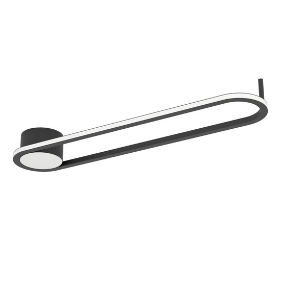 Eglo LED Deckenleuchte Collecorvino 24W CCT warm-/neutral-/tageslichtweiss 2700/4000/6500K Schwarz Aluminium Stahl 50x12,5cm 902151