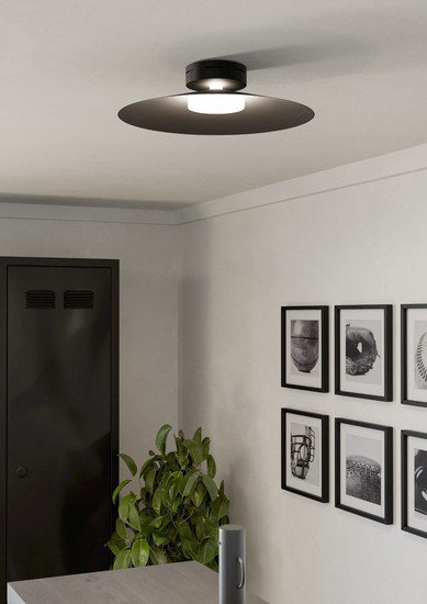 Eglo LED Deckenleuchte Conomavilla-Z Smart dimmbar 15,5W RGB CCT warm-/tageslichtweiss 2700-6500K Zigbee Schwarz Stahl Ø45cm 902182