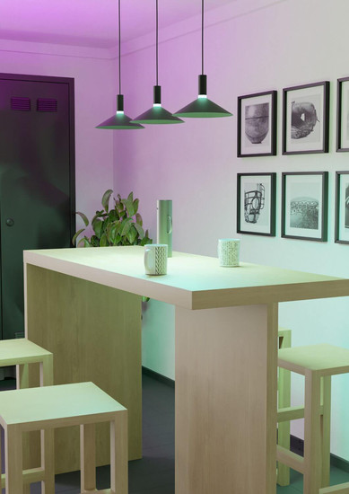 Eglo LED Pendelleuchte Conomavilla-Z Smart 3-flammig dimmbar 3x 7,5W RGB CCT warm-/tageslichtweiss 2700-6500K Zigbee Schwarz Stahl 92x22cm 902184