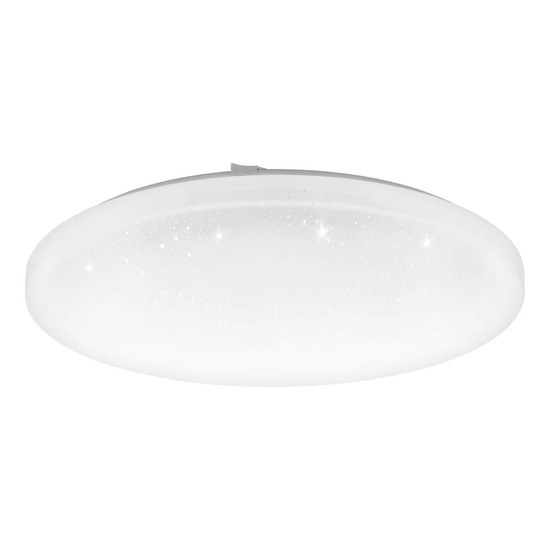 Eglo LED Deckenleuchte Frania-Z Smart dimmbar 20W RGB CCT warm-/tageslichtweiss 2700-6500K Zigbee Weiss Stahl Kristalleffekt Ø43cm 902197
