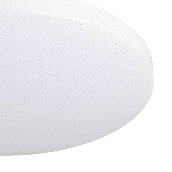 Eglo LED Deckenleuchte Frania-Z Smart dimmbar 20W RGB CCT warm-/tageslichtweiss 2700-6500K Zigbee Weiss Stahl Kristalleffekt Ø43cm 902197