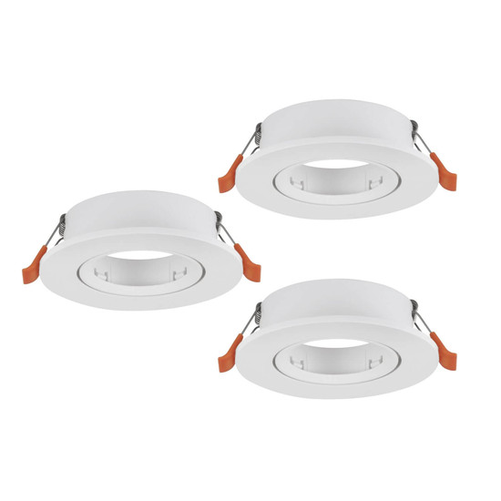 Eglo Einbauspot Barranco 3-flammig GU10 Weiss Ø9cm 902225