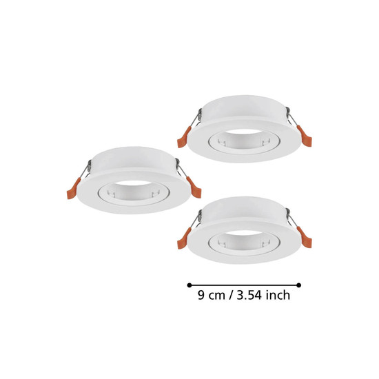Eglo Einbauspot Barranco 3-flammig GU10 Weiss Ø9cm 902225