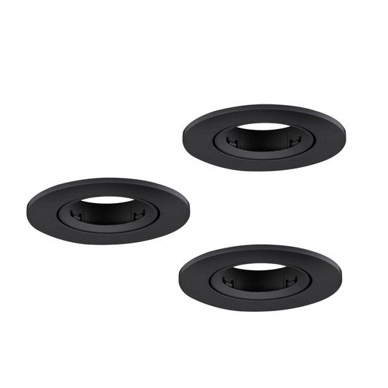 Eglo Einbauspot Barranco 3-flammig GU10 Schwarz Ø9cm 902228