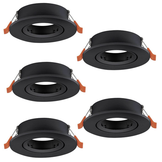 Eglo Einbauspot Barranco 5-flammig GU10 Schwarz Ø9cm 902229