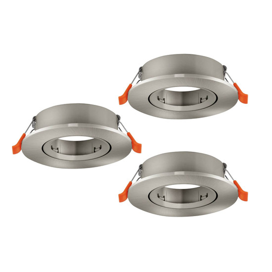 Eglo Einbauspot Barranco 3-flammig GU10 Nickel-matt Ø9cm 902232