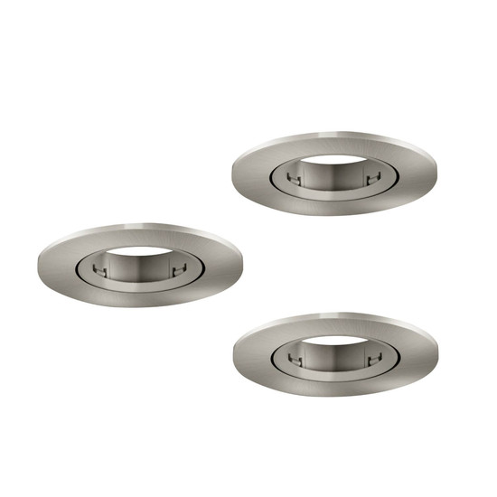 Eglo Einbauspot Barranco 3-flammig GU10 Nickel-matt Ø9cm 902232