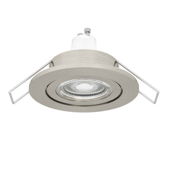 Eglo LED Einbauspot Barranco GU10 4,5W warmweiss 3000K IP44 Nickel-matt Ø8cm 902238