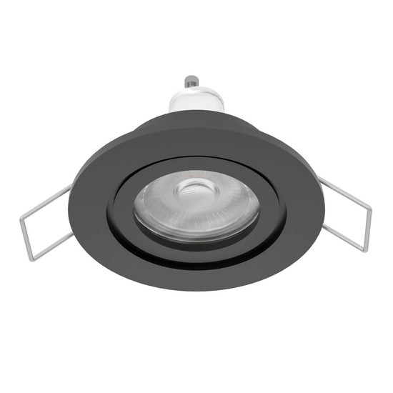 Eglo LED Einbauspot Barranco GU10 4,5W neutralweiss 4000K IP44 Schwarz Ø8cm 902249