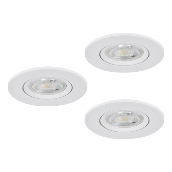 Eglo LED Einbauspot Barranco 3-flammig 3x 4,8W CCT warm-/neutral-/tageslichtweiss 2700/4000/6500K Weiss Ø9cm 902262