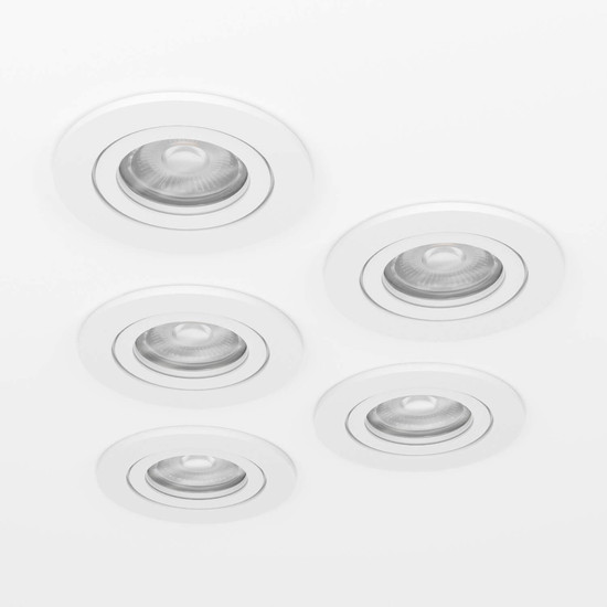 Eglo LED Einbauspot Barranco 5-flammig 5x 4,8W CCT warm-/neutral-/tageslichtweiss 2700/4000/6500K Weiss Ø9cm 902263