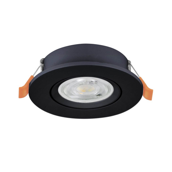 Eglo LED Einbauspot Barranco 4,8W CCT warm-/neutral-/tageslichtweiss 2700/4000/6500K Schwarz Ø9cm 902264