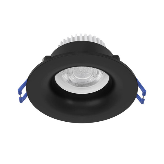 Eglo LED Einbauspot Salabate 5W CCT warm-/neutral-/tageslichtweiss 2700/4000/6500K IP65 Schwarz Aluminium Ø9cm 902273