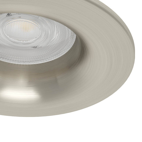 Eglo LED Einbauspot Salabate 3-flammig 3x 5W CCT warm-/neutral-/tageslichtweiss 2700/4000/6500K IP65 Nickel-matt Aluminium Ø9cm 902276