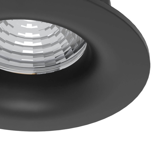 Eglo LED Einbauspot Saliceto 3-flammig dimmbar 3x 4,8W warmweiss 2700K Schwarz Aluminium Ø9cm 902278