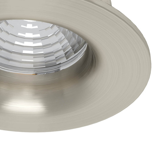 Eglo LED Einbauspot Saliceto 3-flammig dimmbar 3x 4,8W warmweiss 2700K Nickel-matt Aluminium Ø9cm 902279