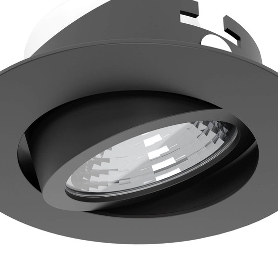 Eglo LED Einbauspot Saliceto 3-flammig dimmbar 3x 6,4W neutralweiss 4000K Schwarz Aluminium Ø9cm 902281