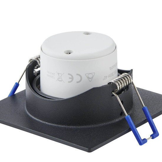 Eglo LED Einbauspot Saliceto 3-flammig dimmbar 3x 6,4W neutralweiss 4000K Schwarz Aluminium 9x9cm 902285