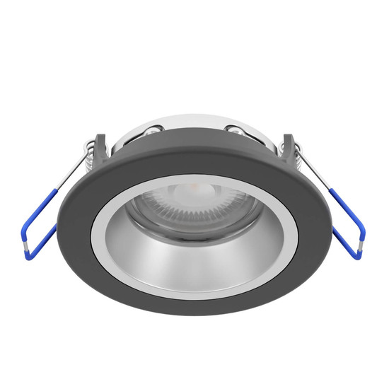 Eglo LED Einbauspot Yebra-Z Smart dimmbar 4,9W RGB CCT warm-/tageslichtweiss 2700-6500K Zigbee Schwarz Silber Ø9cm 902298