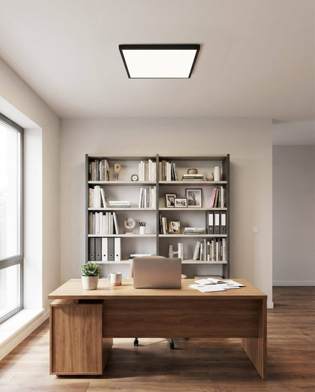 Eglo LED Panel Pietrangeli 37,2W CCT warm-/neutral-/tageslichtweiss 2700/4000/6500K Schwarz Aluminium 59,5x59,5cm 902356