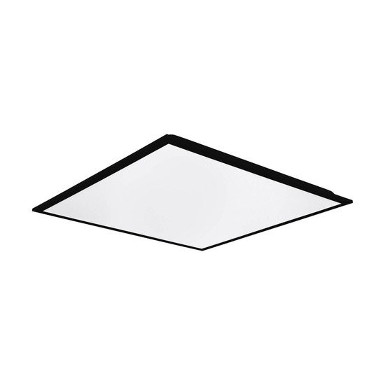 Eglo LED Rasterleuchte Colfiorito 36,5W CCT warm-/neutral-/tageslichtweiss 3000/4500/6000K IP44 Schwarz Aluminium 62x62cm 902358