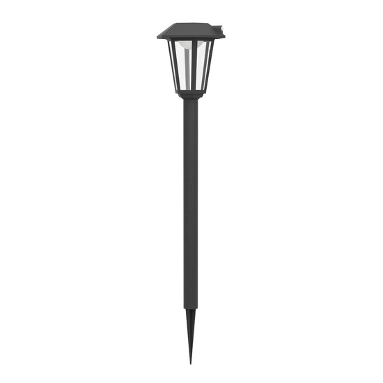 Eglo LED Solar-Fluter Prietta 6,5W warmweiss 2700K Bewegungsmelder IP44 Schwarz-struktur Glas mit Sensor 88x18cm 902439