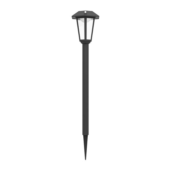 Eglo LED Solar-Fluter Prietta 6,5W warmweiss 2700K Bewegungsmelder IP44 Schwarz-struktur Glas mit Sensor 88x18cm 902439