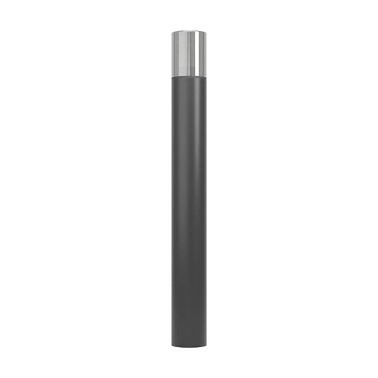 Eglo Außen-Stehleuchte Cropani E27 IP54 Schwarz-matt Schwarz-grau-transparent Glas 80cm 902443