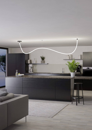 Eglo LED Lichtschlauch Glow NW 24W neutralweiss 4000K Schwarz-struktur Aluminium 3m 902543