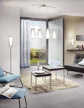 Eglo 90305 Pinto Nero Hängeleuchte 3xE27 Stahl und Glas